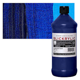 Blickrylic Student Acrylic - Phthalo Blue, Quart and swatch