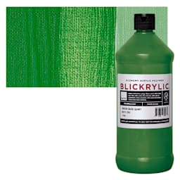 Blickrylic Student Acrylic - Green Oxide, Quart and swatch
