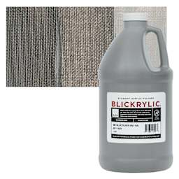 Blickrylic Student Acrylic - Metallic Silver, Half Gallon and swatch