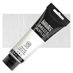Liquitex Basics Acrylic Paint - Titanium White, 4 oz tube and swatch