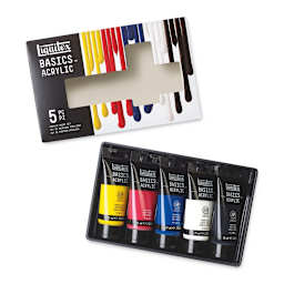 Liquitex Basics - Set of 5 colors, 75 ml tubes (out of packaging)