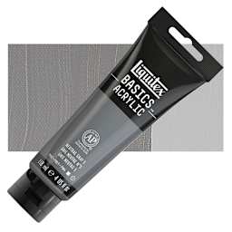 Liquitex Basics Acrylic Paint - Neutral Gray Value 5, 4 oz tube and swatch