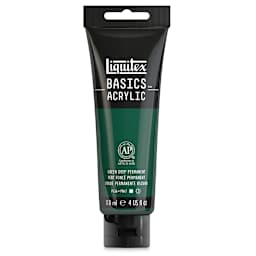 Liquitex Basics - Deep Green Permanent, 4 oz tube