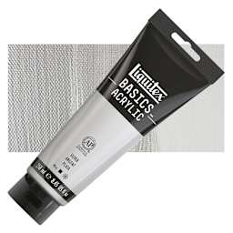 Liquitex Basics Acrylic Paint - Silver, 8.5 oz tube and swatch