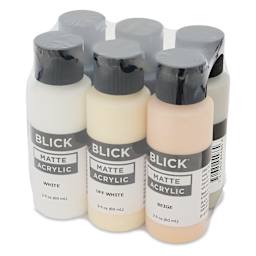 Blick Matte Acrylics - Set of 6, Neutral Colors, 2 oz