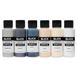 Blick Matte Acrylics - Set of 6, Neutral Colors, 2 oz