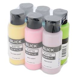 Blick Matte Acrylics - Set of 6, Pastel Colors, 2 oz