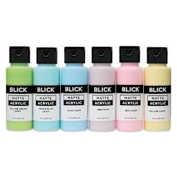 Blick Matte Acrylics - Set of 6, Pastel Colors, 2 oz
