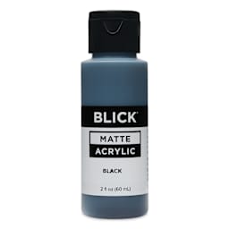 Blick Matte Acrylic - Black, 2 oz bottle