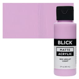 Blick Matte Acrylic - Red Violet Light, 2 oz bottle and swatch