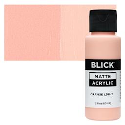 Blick Matte Acrylic - Orange Light, 2 oz bottle and swatch