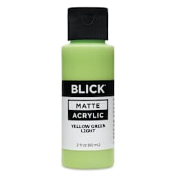 Blick Matte Acrylic - Yellow Green Light, 2 oz bottle