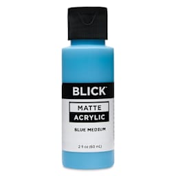 Blick Matte Acrylic - Blue Medium, 2 oz bottle