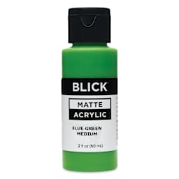 Blick Matte Acrylic - Blue Green Medium, 2 oz bottle