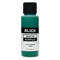 Blick Matte Acrylic - Blue Green Deep, 2 oz bottle
