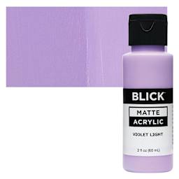 Blick Matte Acrylic - Violet Light, 2 oz bottle and swatch