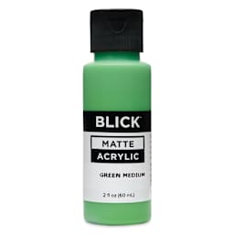 Blick Matte Acrylic - Green Medium, 2 oz bottle
