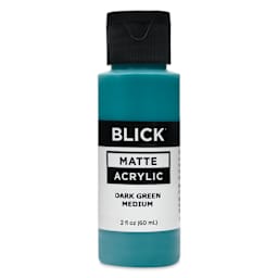 Blick Matte Acrylic - Dark Green Medium, 2 oz bottle