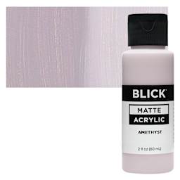 Blick Matte Acrylic - Amethyst, 2 oz bottle and swatch