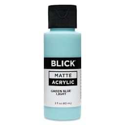 Blick Matte Acrylic - Green Blue Light, 2 oz bottle