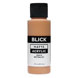 Blick Matte Acrylic - Gold Metallic, 2 oz bottle