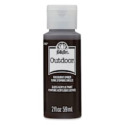FolkArt Outdoor Acrylic Paint - Burnt Umber, 2 oz, Bottle