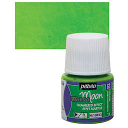 Pebeo Fantasy Moon Paint - Fluorescent Green, 45 ml bottle and swatch