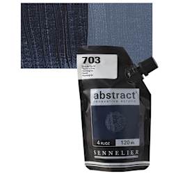 Sennelier Abstract Acrylic - Payne's Grey, 120 ml pouch and swatch