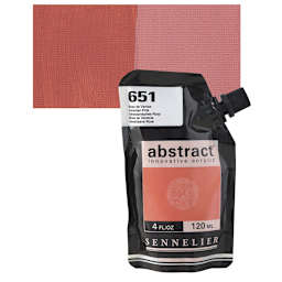 Sennelier Abstract Acrylic - Venetian Pink, 120 ml pouch and swatch