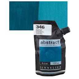 Sennelier Abstract Acrylic - Chinese Blue, 120 ml pouch and swatch