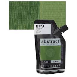 Sennelier Abstract Acrylic - Sap Green, 120 ml pouch and swatch