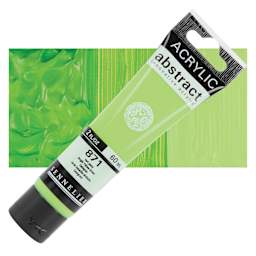 Sennelier Abstract Acrylic - Bright Yellow Green, 60 ml tube and swatch