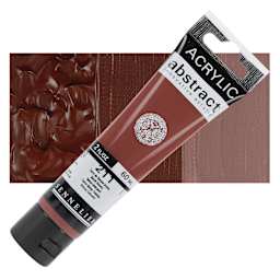 Sennelier Abstract Acrylic - Burnt Sienna, 60 ml tube and swatch