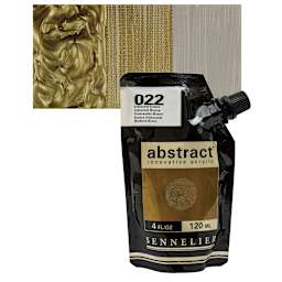 Sennelier Abstract Acrylic - Iridescent Bronze, 120 ml pouch and swatch