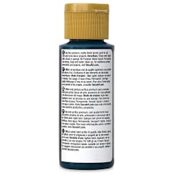 DecoArt Americana Acrylic Paint - Navy Blue, 2 oz, (Back of bottle)