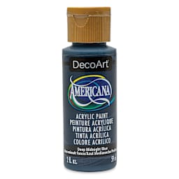 DecoArt Americana Acrylic Paint - Deep Midnight Blue, 2 oz (Front of bottle)