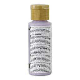 DecoArt Americana Acrylic Paint - Purple Petal, 2 oz (Back of bottle)