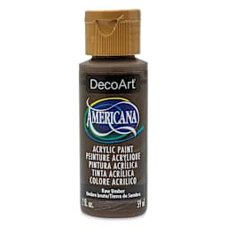 DecoArt Americana Acrylic Paint - Raw Umber, 2 oz (Front of bottle)