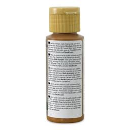 DecoArt Americana Acrylic Paint - Milk Chocolate, 2 oz (Back of bottle)