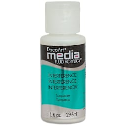 Deco Art Media Fluid Acrylic, 1 oz Bottle - Interference Turquoise