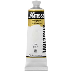 Matisse Structure Paint - Zinc White, 75 ml 