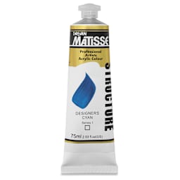 Matisse Structure Paint - Designers Cyan, 75 ml