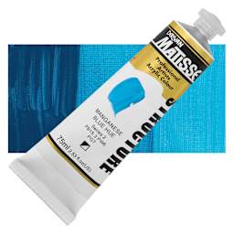 Matisse Structure Paint - Manganese Blue Hue, 75 ml Tube and Swatch
