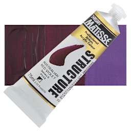 Matisse Structure Paint - Australian Red Violet, 75 ml tube and swatch