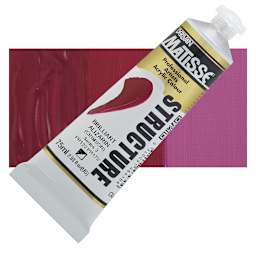 Matisse Structure Paint - Brilliant Alizarin Crimson and swatch