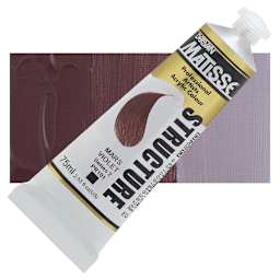 Matisse Structure Paint - Mars Violet, 75 ml tube and swatch