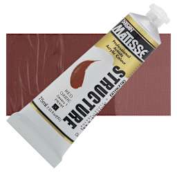 Matisse Structure Paint - Red Oxide, 75 ml tube and swatch