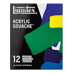 Liquitex Acrylic Gouache - Set of 12, Essentials, 22 ml, front of packaging