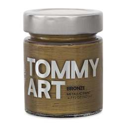 Tommy Art Mineral Paint - Front of 140 ml Jar of Bronze paint