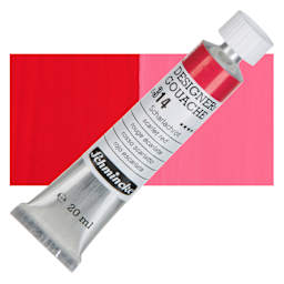 Schmincke Designers Gouache - Scarlet Red, 20 ml Tube and swatch
